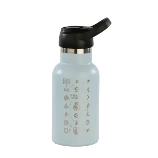 Safta Real Madrid Botella Reutilizable 350mL - Doble Pared - Base de Silicona - Acero Inoxidable - Tapon con Valvula - 12H Caliente / 24H Frio - 19.5x7.3x7.3cm - Color Menta