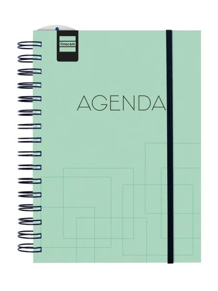 Finocam Institut Agenda Escolar 26/27 en Catalan - Semana Vista Vertical - Formato 4º - 155x215mm - Tapas de Polipropileno - Papel de 90g/m2 - Espiral Metalica - Color Turquesa