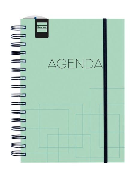 Finocam Institut Agenda Escolar 26/27 en Catalan - Semana Vista Vertical - Formato 4º - 155x215mm - Tapas de Polipropileno - Papel de 90g/m2 - Espiral Metalica - Color Turquesa