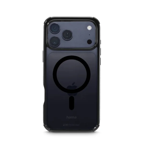 Hama Extreme Protect Funda para iPhone 17 Pro Max - Magnetico - Antideslizante - Policarbonato - Proteccion D3O - Bordes Elevados - Color Negro