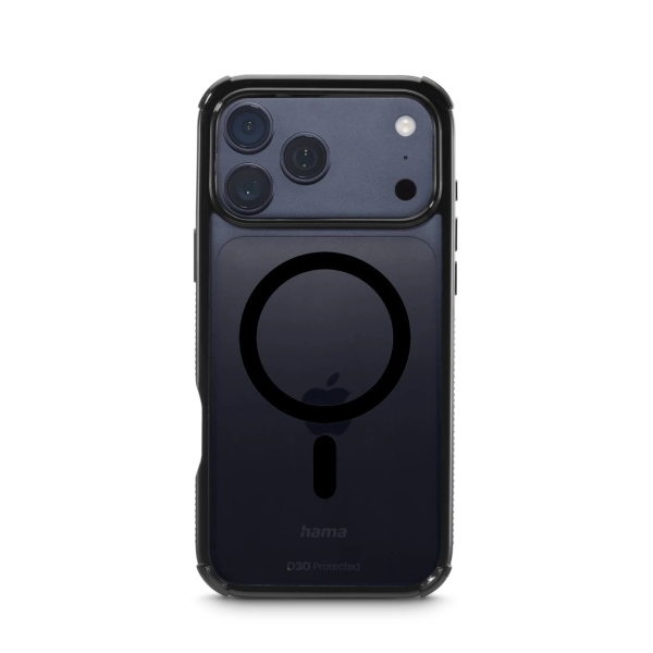 Hama Extreme Protect Funda para iPhone 17 Pro Max - Magnetico - Antideslizante - Policarbonato - Proteccion D3O - Bordes Elevados - Color Negro