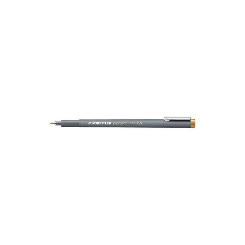 Staedtler Pigment Liner 308 Rotulador Calibrado - Trazo 0.5mm - Secado Rapido - Color Naranja · Pack de 10 uds.