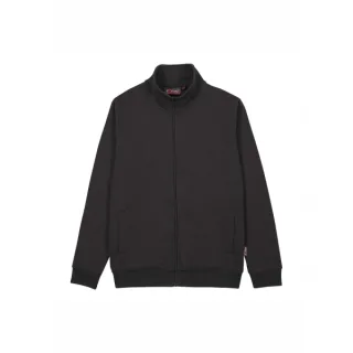 Upower Sotra Sudadera de Trabajo sin Capucha - Talla 2XL - Polialgodon Perchado, Cremallera, Diseño Ergonomico, Puños y Dobladillo Elastico, Bolsillos Laterales, Proteccion DPI1 - Color Negr