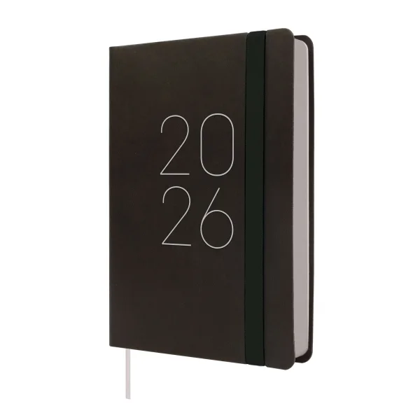 Finocam Flexi Lisa Agenda - Anual 2026 - Tapa Blanda - Formato F4 - 120x23x172mm - 1 Dia por Pagina - Color Negro