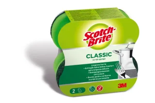 Scotch-Brite Classic Pack de 2 Estropajos de Cocina - Color Verde