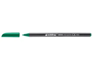 Edding 1200 Rotulador - Punta Redonda - Trazo entre 0.5 y 1 mm. - Tinta con Base de Agua - Color Verde · Pack de 10 uds.