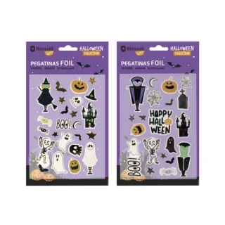 Bismark Pack con Pegatinas para Halloween Foil - Autoadhesivas - 2 Diseños Aleatorios · Pack de 24 uds.