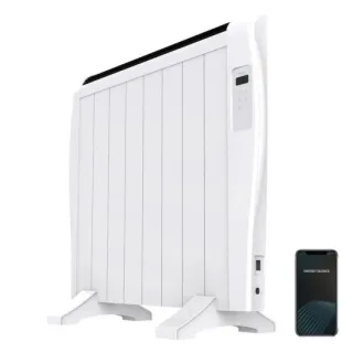 Cecotec Ready Warm 1800 Thermal Connected Radiador Electrico 1200W - 8 Elementos - Colocacion en Pared o de Pie - Control WiFi - Temporizador - Pantalla LCD - Mando a Distancia
