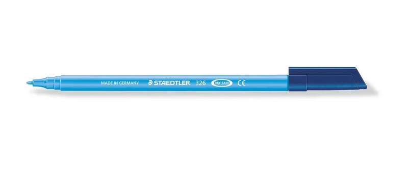 Staedtler Noris 326 Rotulador de Punta Fina - Trazo 1mm Aprox - Tina Base de Agua - Color Azul Claro · Pack de 10 uds.