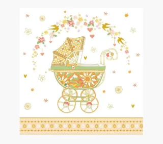 Pictura Tarjeta Arabesque - 16x16cm - Tematica Nacimiento - Tarjeta Triptica sin Envoltorio - Incluye Sobre Blanco - Papel con Certificacion FSC