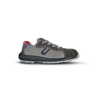 Upower Coal S Calzado de Seguridad Ligeros - Talla 35 - Gamuza Perforada, Transpirables, Puntal AirToe Composite, Antideslizantes, Proteccion S1PS FO SR - Color Gris