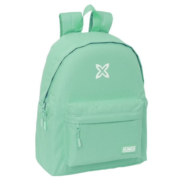 Safta Munich Basicos Mochila - Bolsillo Frontal - Hombreras Acolchadas - Espalda Ergonomica - Doble Tirador - Asa Superior - 20.8L - 330x150x420mm - Color Turquesa