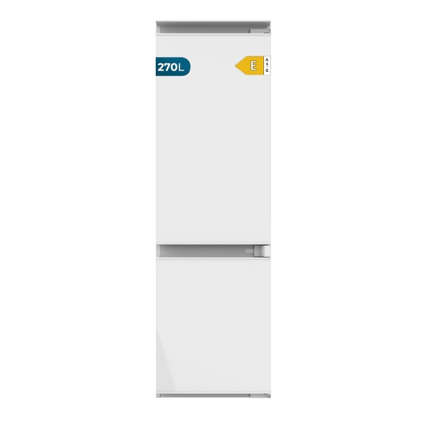 Cecotec Bolero CoolMarket Combi BI-S DF 270 E Frigorifico Combi Integrable - 270L - Incluye Accesorios - Vidrio Templado - Defrost - Cajon para Carne y Pesado - Clase E - 177x54cm - Color Bl