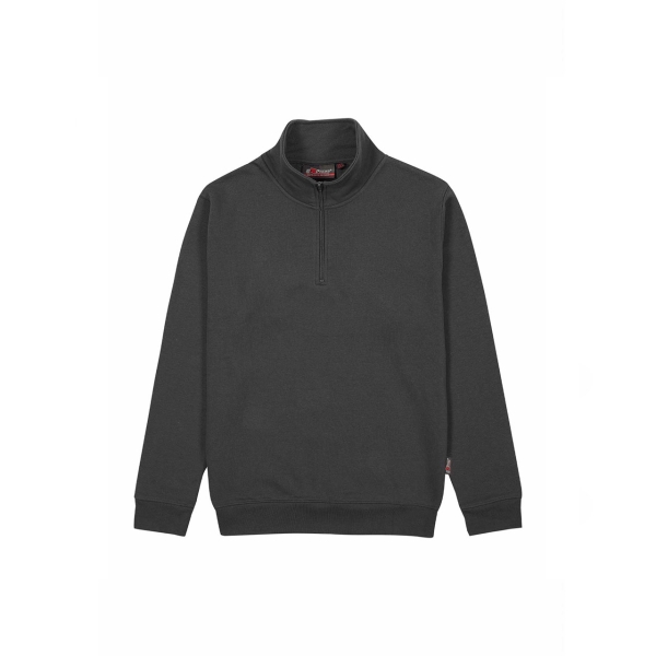 Upower Tautra Sudadera de Trabajo Confortable y Duradera - Talla 2XL - Polialgodon Perchado, Media Cremallera, Manga Redonda, Cuello Ajustable, Proteccion DPI1 - Color Gris Meteorito