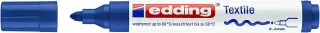 Edding 4500 Rotulador Permanente para Textil - Punta Redonda - Trazo entre 2 y 3mm - Olor Neutro - Secado Rapido - Color Azul · Pack de 10 uds.