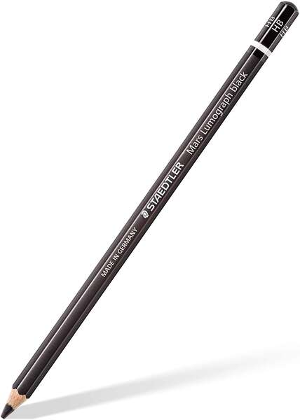 Staedtler Mars Lumograph Black Artist Pencil 100B Lapiz de Grafito - Mina HB - Resistencia a la Rotura - Madera de Bosques Sostenibles · Pack de 12 uds.