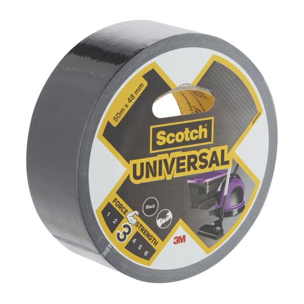 Scotch Universal Cinta Adhesiva Americana - 48mm x 50m - Color Negro