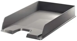 Esselte Europost Bandeja Portadocumentos - Formato Vertical - A4 - Espacio para Etiqueta Identificativa - Color Gris · Pack de 10 uds.