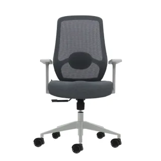 Oqonos Cherg 003 Silla de Oficina Ergonomica con Soporte Lumbar Ajustable en Altura y Profundidad, Respaldo de Malla Transpirable, Reposabrazos Fijos, Asiento Ergonomico Moldeado y Ruedas de