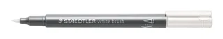 Staedtler Metallic Brush Rotulador Punta Pincel - Trazo 1 - 6mm Aprox - Tinta Base de Agua - Color Blanco · Pack de 10 uds.
