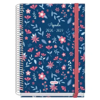 Dohe Prime Lovely Agenda Escolar 26/27 - Formato A5 - Dia Pagina - Papel Offset Ahuesado 70g - Cubierta de Carton Plastificado - Espiral - Goma - 15x21x4cm - Multicolor