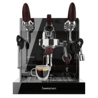 Cecotec Baristeo Excelsa Cafetera Espresso - Capacidad 330ml - Presion 15bar - Deposito de 330ml - Pantalla Digital - Temperatura Regulable - Acero Inoxidable - Color Negro