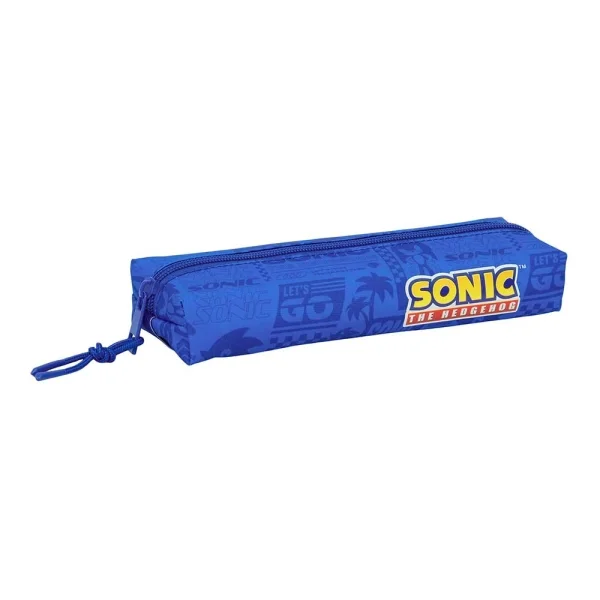 Safta Sonic Portatodo - Cremallera - Goma Elastica - 0.53L - 220x70x40mm - Color Azul Oscuro
