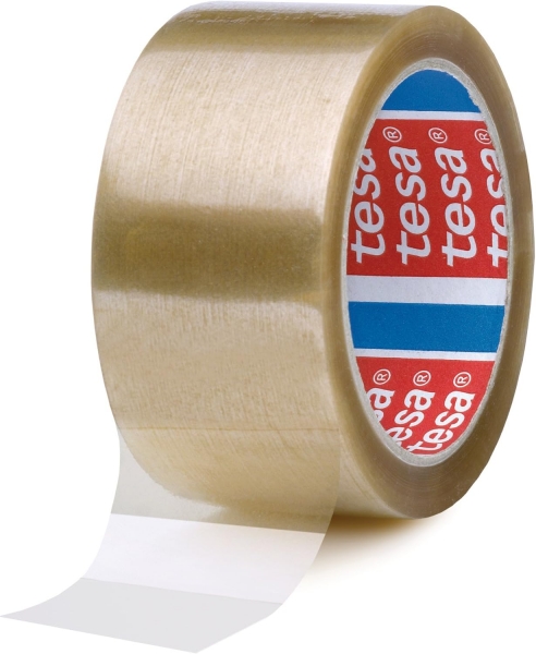 Tesa 4089 Precinto de Embalar 50mm x 132 Metros - Fabricado en Polipropileno - Adhesivo de Caucho Natural - Transparente · Pack de 6 uds.