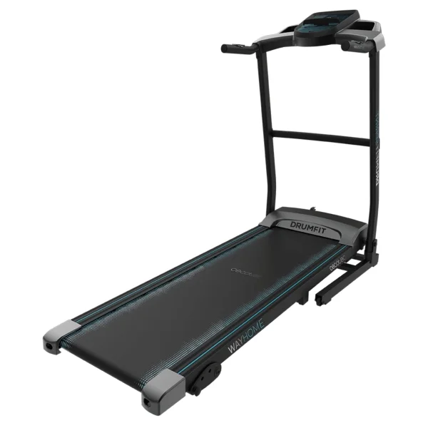 Cecotec DrumFit WayHome 1500 Sprint Cinta de Correr Plegable - 1100W - Velocidad hasta 15km/h - Plegado Hidraulico Automatico - Bluetooth - Superficie 120x40cm - Color Negro y Gris