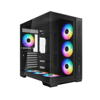 Sama V52 Caja Torre ATX - Lateral Cristal Templado - 2 x USB-A 3.0, USB-C 3.2 - 1 x Audio + Micro - 7 Ventiladores ARGB - Color Negro