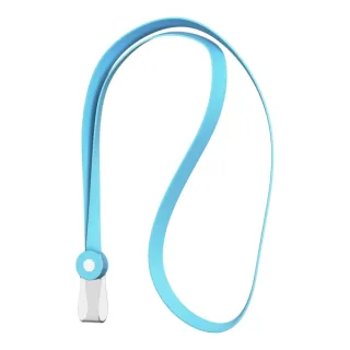 ErichKrause Colgante para Funda de Tarjeta - Silicona - 12mm de Ancho - 40cm de Largo - Color Azul Claro