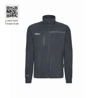 Upower Venus Sudadera Polar con Cremallera - Talla 2XL - Transpirable y Duradera, Acabados Hot Press, Bolsillos con Cierre, Proteccion DPI1 - Color Gris Asfalto