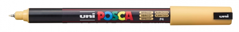 Posca PC-1MR Marcador de Pintura - Punta Roller de Fibra 0.7mm - Linea Extrafina - Tinta Pigmentada Base al Agua - Resistente a la Luz - Color Albaricoque · Pack de 6 uds.