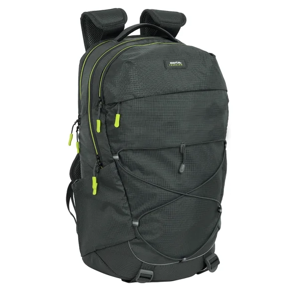 Safta Trekking Mochila - Cintas con Broche PVC - Compartimento para Portatil - Cintas para Esterilla - Espalda Acolchada - Material Repelente Agua - 300x160x520mm - Color Gris Oscuro