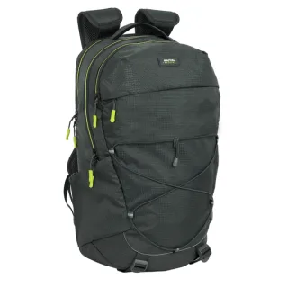 Safta Trekking Mochila - Cintas con Broche PVC - Compartimento para Portatil - Cintas para Esterilla - Espalda Acolchada - Material Repelente Agua - 300x160x520mm - Color Gris Oscuro