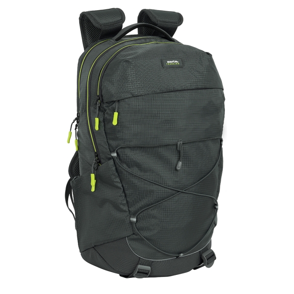 Safta Trekking Mochila - Cintas con Broche PVC - Compartimento para Portatil - Cintas para Esterilla - Espalda Acolchada - Material Repelente Agua - 300x160x520mm - Color Gris Oscuro