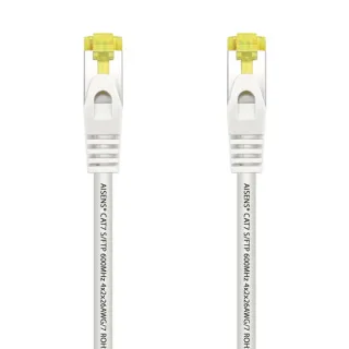 Aisens Cable de Red Latiguillo RJ45 LSZH Cat.7 600 MHz S/FTP PIMF AWG26 - 25cm - Color Blanco