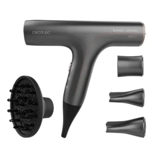Cecotec Bamba IoniCare 6000 Rockstar Soft Pro Secador de Pelo - Iones Negativos - Limpieza Automatica Del Filtro - Ligero y Silencioso - 5 Ajustes de Temperatura y Velocidad - Color Gris Osc