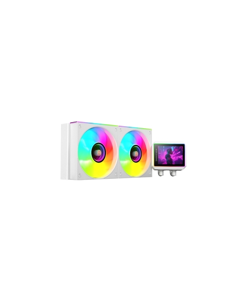 Mars Gaming ML-VISIONII240 Kit de Refrigeracion Liquida - Potencia 500W - Pantalla IPS 2.8" - Iluminacion ARGB - Bomba Opti-Chamber - Color Blanco