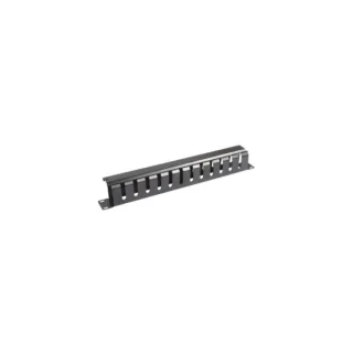 WP Guia 2U Cableado con Tapa - 490x100x80mm - Color Negro