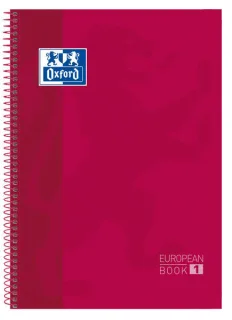 Oxford School Classic Europeanbook 1 A4+ Tapa Extradura - Tamaño A4+ - Tapa Resistente Extradura - 80 Hojas - Color Rojo · Pack de 5 uds.