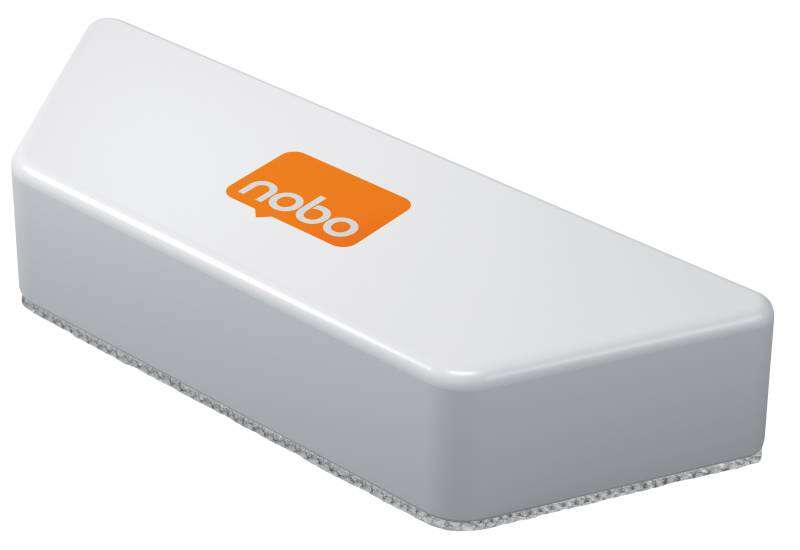 Nobo Borrador Microfibra para Pizarra Blanca - Eliminacion Eficaz de Tinta y Suciedad - Blanco - Almohadilla Lavable - Iman Integrado - Incluye 1 Almohadilla - Paquete de 2 Almohadillas Reem