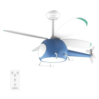 Cecotec EnergySilence Aero 4600 Helicopter Ventilador Infantil de Techo con Luz - 35W - Motor Dc - Diametro de 39" - LED de 32W - Temporizador - 6 Velocidades - Modo Invierno/Verano - Color