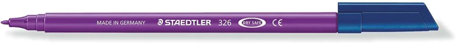 Staedtler Noris 326 Rotulador de Punta Fina - Trazo 1mm Aprox - Tina Base de Agua - Color Violeta · Pack de 10 uds.
