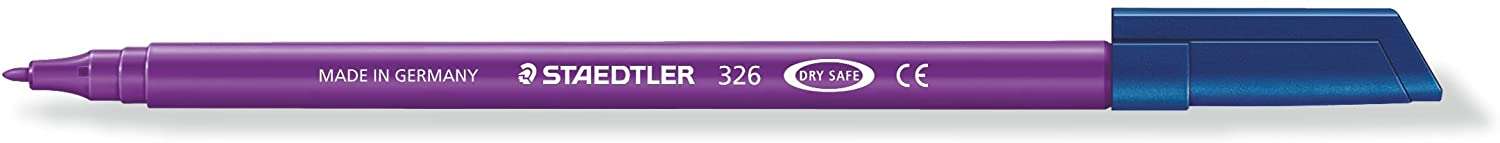 Staedtler Noris 326 Rotulador de Punta Fina - Trazo 1mm Aprox - Tina Base de Agua - Color Violeta · Pack de 10 uds.
