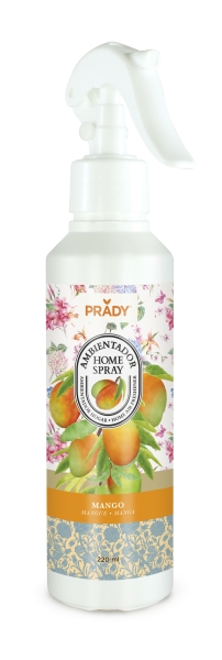 Prady Ambientador Home Spray Mango - Frasco de 220 ml - Spray Pulverizador