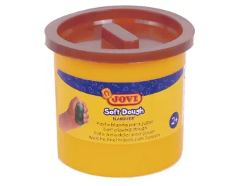 Jovi Soft Dough Blandiver Pack con 5 Botes de Pasta de Modelar 110gr - Blanda y Flexible - Facil de Amasar y Moldear - Ideal para Iniciacion al Modelaje - Color Marron