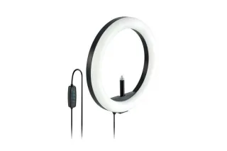 Kensington L1000 Anillo de Luz Bicolor para Videoconferencias - Iluminacion Perfecta - 96 Leds - Control de Brillo - sin Enchufe - Soporte para Webcam - Configuracion Profesional - Cumple co