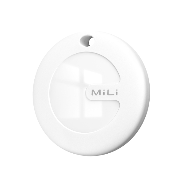 Leotec Easy Tag Blanco + Llavero Marron - Compatible con IOS/Android