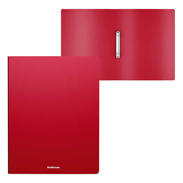 Erichkrause Carpetas Anillas Matt Classic - 2 Anillas de 24mm - Tamaño A4 - Color Rojo · Pack de 4 uds.